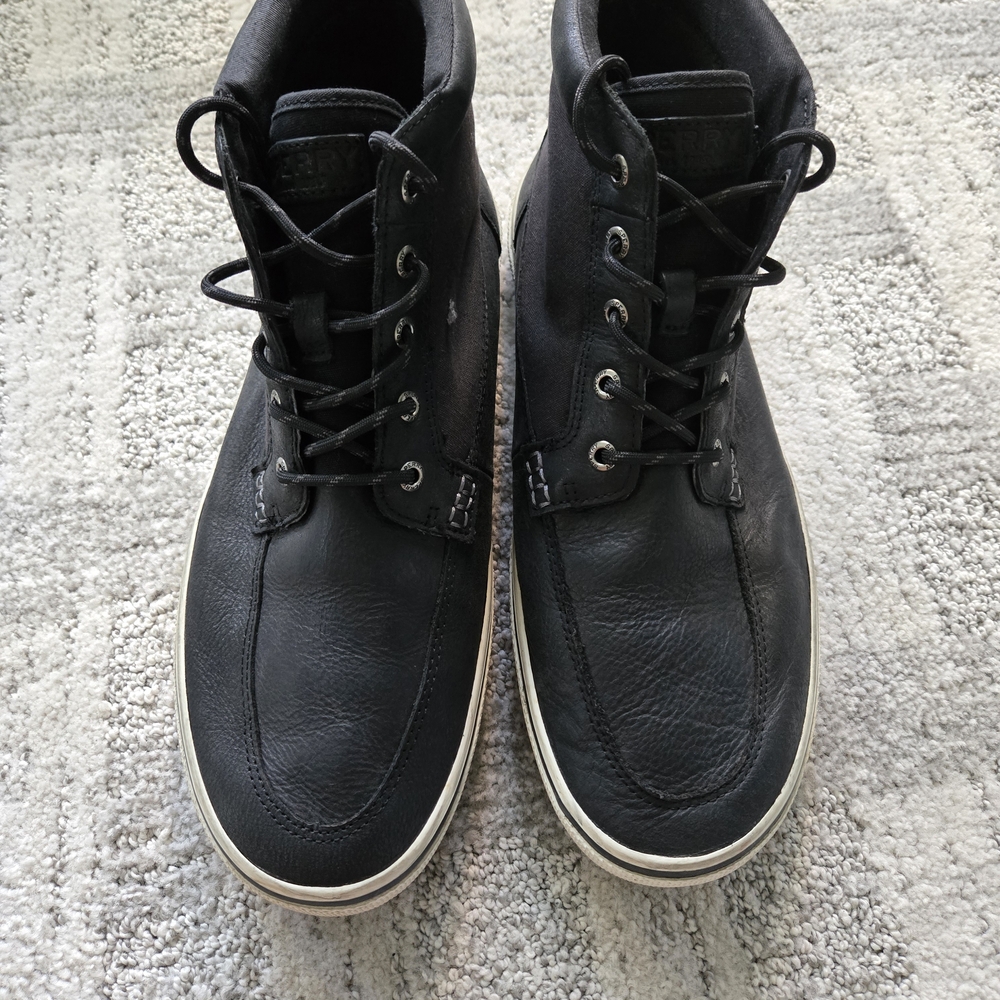Sperry Black Leather Men's Boots